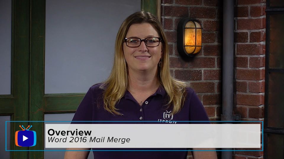 Word 2016 Mail Merge Overview